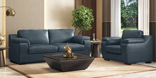 Trissino Luxury Italian Leather Sofa (Aegean Sea Italian Leather) (1-seater Custom Set - Sofas, None Standard Set - Sofas, Regular Sofa Size, Regular Sofa Type, Leather Sofa Material, Aegean Sea Italian Leather)