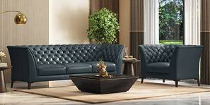 Weston Luxury Italian Leather Sofa (Aegean Sea Italian Leather)