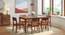 Floyd Dining Table, Glass Top, Finish - Teak (Teak Finish) by Urban Ladder - - 