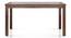 Floyd Dining Table, Glass Top, Finish - Teak (Teak Finish) by Urban Ladder - - 