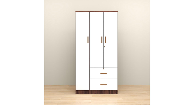 nomu 2 Door Wardrobe in White (White Finish, Three Door) by Urban Ladder - - 954261