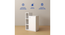 Kairi Engwitheered Wood Bedside Table with White (White Finish) by Urban Ladder - - 954940