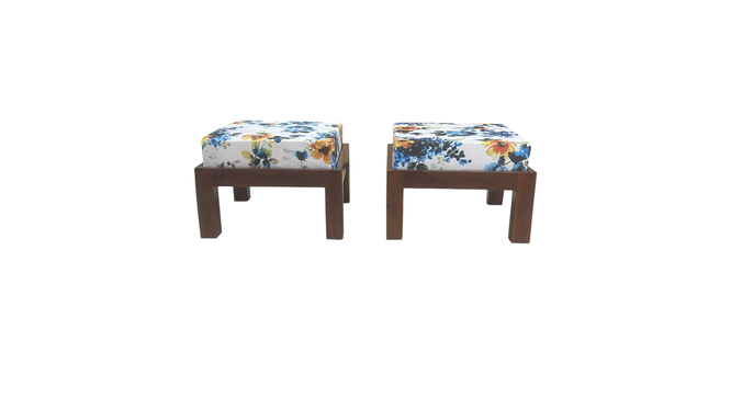 heonar solid wood  ottoman in  provincial teak finish (Multi) by Urban Ladder - - 