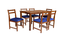 osmin solid wood  6 seater Dining table in  Provincial Teak (PROVINCIAL TEAK Finish) by Urban Ladder - - 