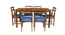 shray solid wood  6 seater Dining table in  Provincial Teak (PROVINCIAL TEAK Finish) by Urban Ladder - - 