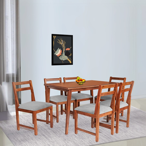 Dining Set In Ghaziabad Design maira solid wood  6 seater Dining table in  Provincial Teak (PROVINCIAL TEAK Finish)