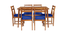 luc solid wood  6 seater Dining table in  Provincial Teak (PROVINCIAL TEAK Finish) by Urban Ladder - - 