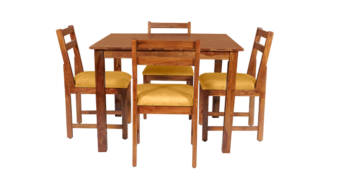faun solid wood  4 seater Dining table in  Provincial Teak (Beige, PROVINCIAL TEAK Finish) by Urban Ladder - - 955178