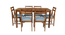 sayugmee solid wood  6 seater Dining table in  Provincial Teak (PROVINCIAL TEAK Finish) by Urban Ladder - - 955191