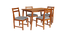 atar solid wood  4 seater Dining table in  Provincial Teak (Grey, PROVINCIAL TEAK Finish) by Urban Ladder - - 