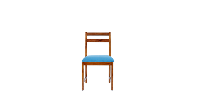 buddy solid wood  4 seater Dining table in  Provincial Teak (Sky Blue, PROVINCIAL TEAK Finish) by Urban Ladder - - 