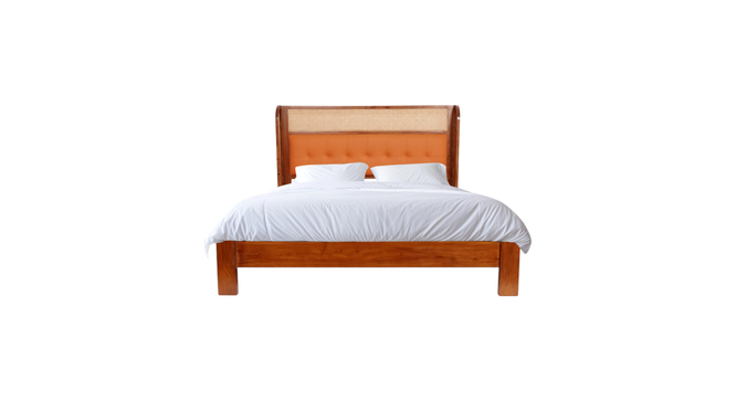 stylona solid wood non storage bed in Provincial Teak finish (King Bed Size, PROVINCIAL TEAK Finish) by Urban Ladder - - 
