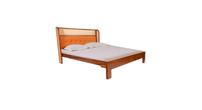 stylona solid wood non storage bed in Provincial Teak finish (King Bed Size, PROVINCIAL TEAK Finish) by Urban Ladder - - 