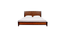 denis solid wood non storage bed in dark provincial teak finish (Queen Bed Size, Dark Provincial Teak Finish) by Urban Ladder - - 