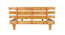 hensley solid wood non storage bed in natural finish finish (Queen Bed Size, Natural Finish Finish) by Urban Ladder - - 