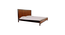 denis solid wood non storage bed in dark provincial teak finish (Queen Bed Size, Dark Provincial Teak Finish) by Urban Ladder - - 