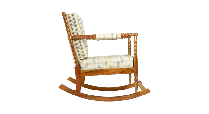 silzar solid wood  Lounge Chair in  biege colour (Beige, PROVINCIAL TEAK Finish) by Urban Ladder - - 
