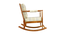 silzar solid wood  Lounge Chair in  biege colour (Beige, PROVINCIAL TEAK Finish) by Urban Ladder - - 