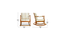 silzar solid wood  Lounge Chair in  biege colour (Beige, PROVINCIAL TEAK Finish) by Urban Ladder - - 