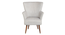 melinoe solid wood  Lounge Chair in  grey colour (Grey, Honey Oak Finish) by Urban Ladder - - 