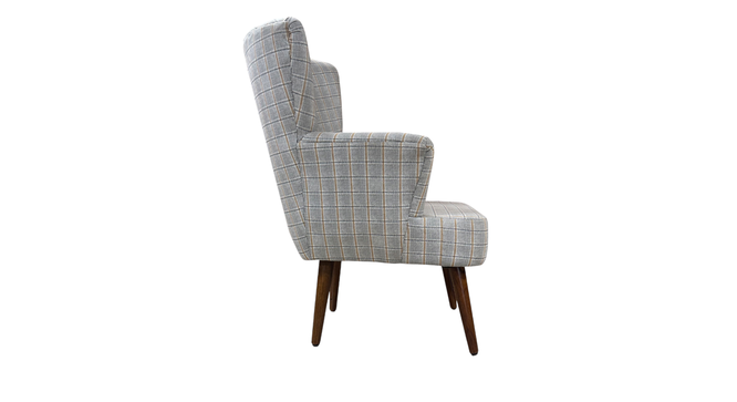 machai solid wood  Lounge Chair in  grey colour (Grey, Honey Oak Finish) by Urban Ladder - - 