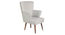 melinoe solid wood  Lounge Chair in  grey colour (Grey, Honey Oak Finish) by Urban Ladder - - 