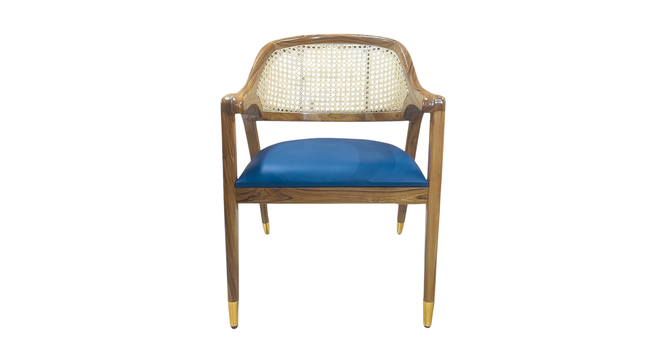 fenna solid wood  Lounge Chair in  blue colour (Blue, Rustik Teak Finish) by Urban Ladder - - 