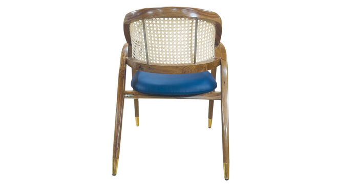 fenna solid wood  Lounge Chair in  blue colour (Blue, Rustik Teak Finish) by Urban Ladder - - 