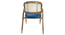 fenna solid wood  Lounge Chair in  blue colour (Blue, Rustik Teak Finish) by Urban Ladder - - 