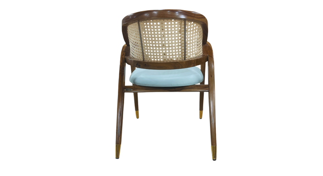 aidos solid wood  Lounge Chair in  blue colour (Blue, Rustik Teak Finish) by Urban Ladder - - 