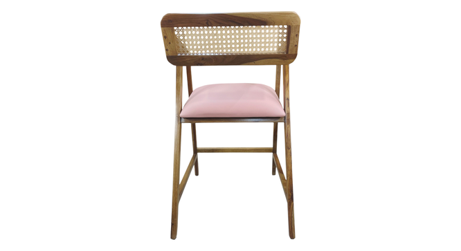 adikia solid wood  Lounge Chair in  pink colour (Pink, Rustik Teak Finish) by Urban Ladder - - 