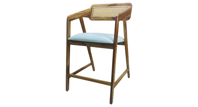adrasteia solid wood  Lounge Chair in  blue colour (Blue, Rustik Teak Finish) by Urban Ladder - - 
