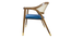 fenna solid wood  Lounge Chair in  blue colour (Blue, Rustik Teak Finish) by Urban Ladder - - 