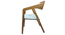 aceso solid wood  Lounge Chair in  blue colour (Blue, Rustik Teak Finish) by Urban Ladder - - 