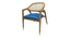 fenna solid wood  Lounge Chair in  blue colour (Blue, Rustik Teak Finish) by Urban Ladder - - 