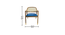 fenna solid wood  Lounge Chair in  blue colour (Blue, Rustik Teak Finish) by Urban Ladder - - 
