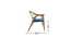 fenna solid wood  Lounge Chair in  blue colour (Blue, Rustik Teak Finish) by Urban Ladder - - 