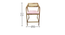 adikia solid wood  Lounge Chair in  pink colour (Pink, Rustik Teak Finish) by Urban Ladder - - 