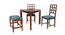 pebbles solid wood  4 seater Dining table in  Provincial Teak (Turquoise, PROVINCIAL TEAK Finish) by Urban Ladder - - 