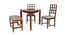 twinky solid wood  4 seater Dining table in  Provincial Teak (Grey, PROVINCIAL TEAK Finish) by Urban Ladder - - 