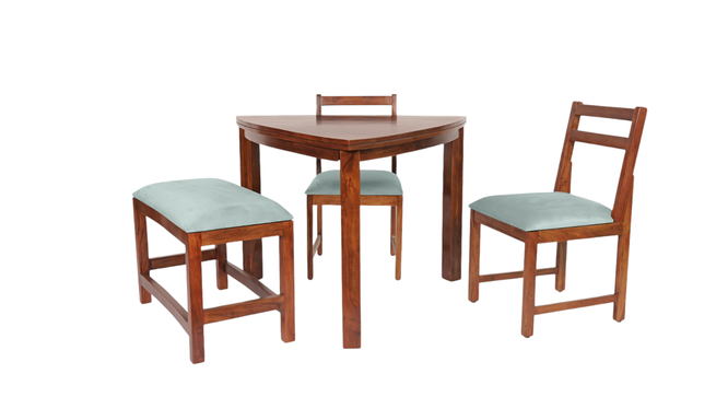 balo solid wood  4 seater Dining table in  Provincial Teak (Light Blue, PROVINCIAL TEAK Finish) by Urban Ladder - - 