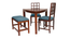 pebbles solid wood  4 seater Dining table in  Provincial Teak (Turquoise, PROVINCIAL TEAK Finish) by Urban Ladder - - 