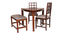 twinky solid wood  4 seater Dining table in  Provincial Teak (Grey, PROVINCIAL TEAK Finish) by Urban Ladder - - 