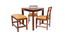 sooty solid wood  4 seater Dining table in  Provincial Teak (Yellow, PROVINCIAL TEAK Finish) by Urban Ladder - - 