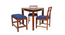 plam solid wood  4 seater Dining table in  Provincial Teak (Navy Blue, PROVINCIAL TEAK Finish) by Urban Ladder - - 
