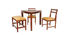 sooty solid wood  4 seater Dining table in  Provincial Teak (Yellow, PROVINCIAL TEAK Finish) by Urban Ladder - - 
