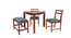 bell solid wood  4 seater Dining table in  Provincial Teak (Turquoise, PROVINCIAL TEAK Finish) by Urban Ladder - - 