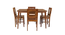 kemp solid wood  4 seater Dining table in  Provincial Teak (Brown, PROVINCIAL TEAK Finish) by Urban Ladder - - 