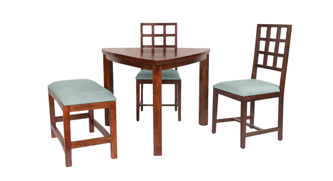 fuzz solid wood  4 seater Dining table in  Provincial Teak (Light Blue, PROVINCIAL TEAK Finish) by Urban Ladder - - 