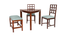 fuzz solid wood  4 seater Dining table in  Provincial Teak (Light Blue, PROVINCIAL TEAK Finish) by Urban Ladder - - 